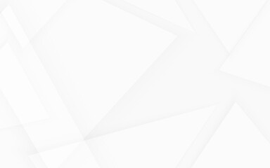 Poster - Modern white geometric layers abstract background bright monochrome geometry