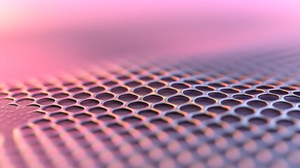 Poster - Abstract Pink and Purple Hexagonal Grid Texture