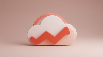 Poster - a cloud with a red arrow symbolizing smart expansion overlay concept for ai scale prediction and bus