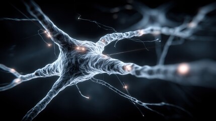 Poster - intricate neural connections representing the complexity of the human brain and its functionality in