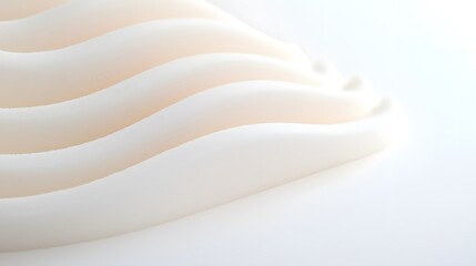 Poster - Abstract White Geometric Wave Pattern Background