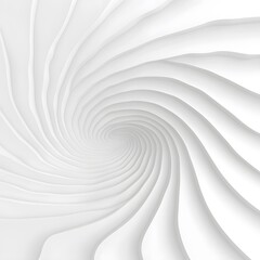 Poster - Abstract White Paper Spiral: Futuristic Cut Paper Design
