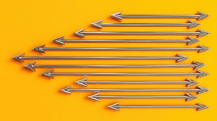 Poster - Row of arrows depicting smart money trail icon concept following institutional flow with directional visual elements