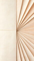 Poster - Beige Paper Folded in Radial Pattern