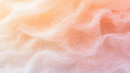 Poster - Close-Up of Layered Rice Paper with Soft Orange and Pink Hues