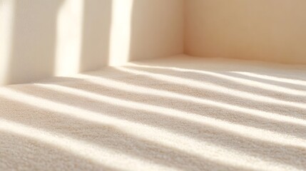Poster - Cream Beige Textured Surface with Light and Shadow Patterns