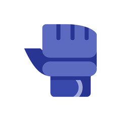 Poster - Stylized illustration of a blue hand with rounded edges and a simple design on a white background space