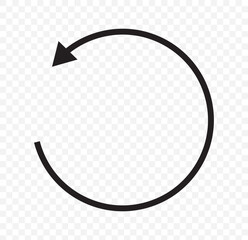 Poster - circle arrow icon set. circular arrow icon, refresh, reload, rotation arrow icon symbol sign, vector illustration on Transparent Background. EPS 10.
