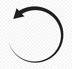 Poster - circle arrow icon set. circular arrow icon, refresh, reload, rotation arrow icon symbol sign, vector illustration on Transparent Background. EPS 10.