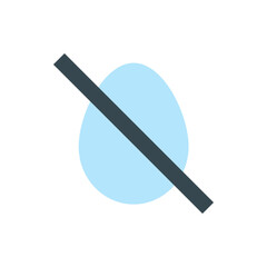 Poster - Light blue oval shape with a dark gray diagonal line crossing from the upper left to the lower right side