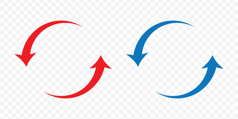 Poster - Set of black circle vector arrows. refresh arrow icon, loading arrow icon set on Transparent Background. EPS 10.