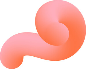 Poster - 3D gradient abstract shape. Colored fluid wavy line. Bright blended holographic element. Swirl modern dynamic stroke. Trendy splash