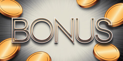 Aufkleber - Golden coins surround a large, stylized 