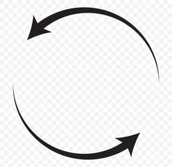 Leinwandbilder - Circle Arrow Rotation for Adaptability Icon on Transparent Background. EPS 10.