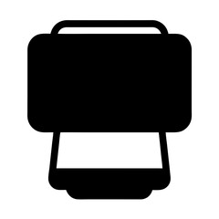 Poster - Stylized printer icon signifying printing documents and output process efficiently and effectively