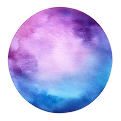 Poster - Watercolor circle showing a purple and blue gradient