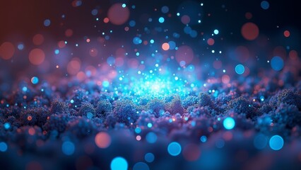 Colorful nebula images of light points