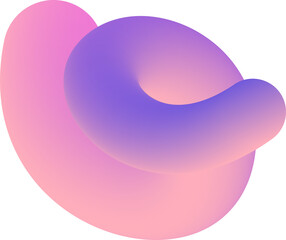 Poster - 3D abstract gradient shape. Colored fluid wavy line. Bright blended holographic stroke. Swirl modern doodle stroke. Trendy vibrant element for creative poster