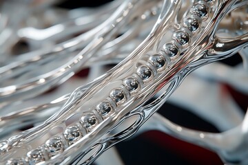 Poster - Nano-threaded robotic tendons stretched across chrome skeletal structures