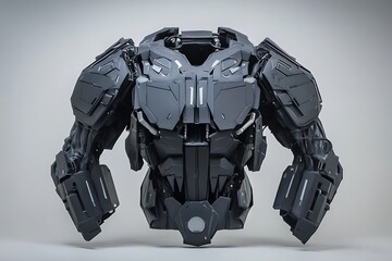 Poster - Tactical robotic torso module with detachable armor panels and magnetic docking points