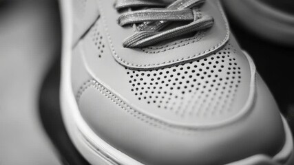 Poster - Close-up shot of sneakers' laces and outsole