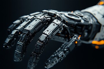Aufkleber - X-frame robotic arm extension designed with telescopic joints and kinetic amplifiers 