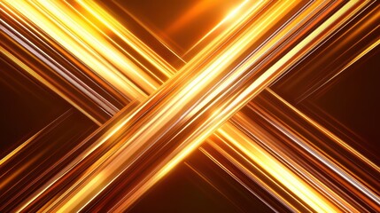 Poster - Dynamic Golden Light Rays Creating a Stunning Abstract Background in Dark Space for Creative Projects