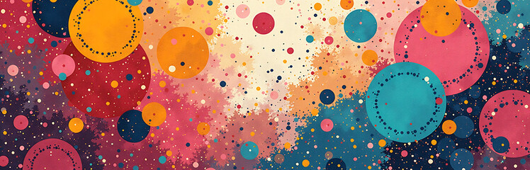 Aufkleber - generative ai creates vibrant collaged background varied shapes colors unique grunge