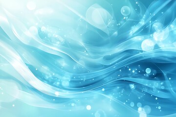 Poster - Abstract swirling aqua background with cloud-like diffusions across the frame