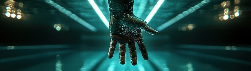 Poster - A detailed close up depicts a textured hand outstretched in space
