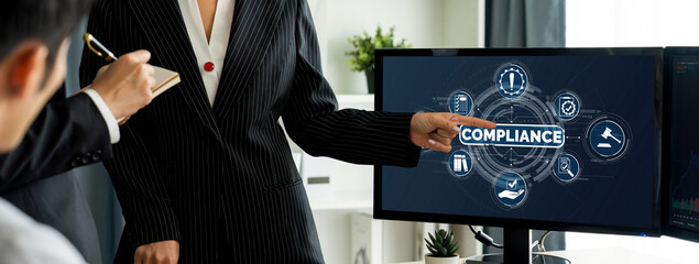 Poster - compliance system for brisk online corporate business to meet quality standard