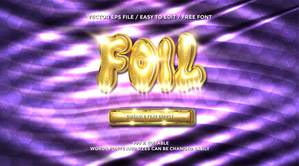 Poster - Foil gold 3D text effect  text style