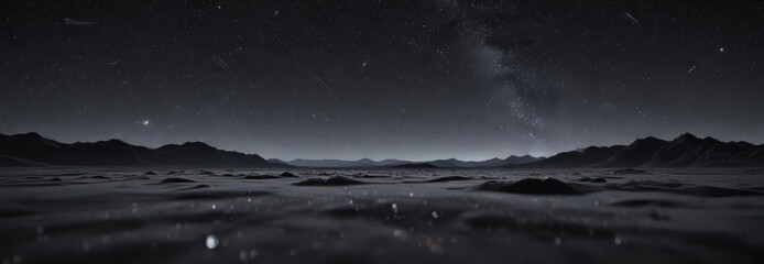 Wall Mural - starry night, infinite black expanse, diamond dust scattered across velvet , constellations, celesti