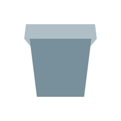 Poster - A simple illustration of a trapezoidal container with a light gray rim against a plain white background
