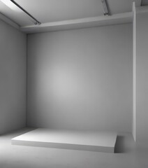 Wall Mural - Grey gradient studio backdrop, empty room for product display,  studio,  backdrop,  neutral
