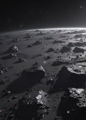 Wall Mural - vast, inky black expanse filled with bright stellar points , light year, deep space