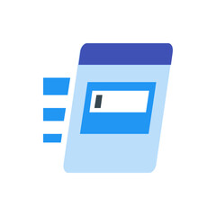 Poster - Illustration of a light blue document with a dark blue header and a cursor indicating typing activity