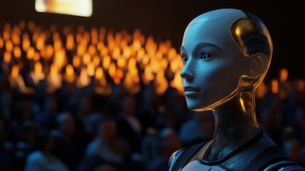 Futuristic digital lifestyle with AI and technology