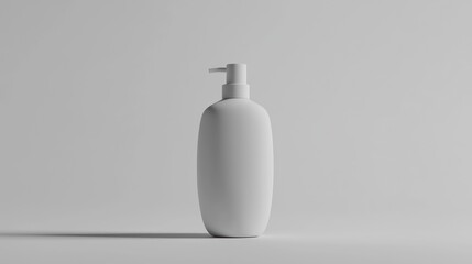 Poster - A white lotion bottle with a dispenser pump is on display