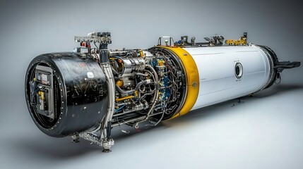 Aufkleber - innovative close-up of submarine tech in marine research facility engineering display in controlled 