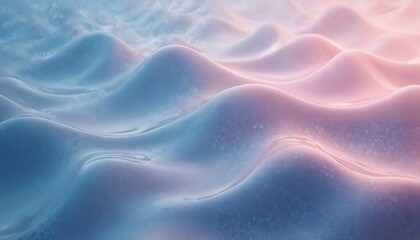 Fototapete - Seamless abstract wave pattern. Gentle, soft focus, blurry waves with digital water effect. Pastel pink, blue color blend gradient. For creative background designs, wallpapers, fabric prints, website