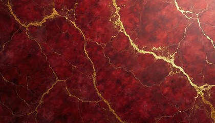Aufkleber - Dark red marble texture with golden veins. Elegant luxury abstract background ideal for interior design projects, product backdrops or any stylish branding. Rich colors, premium design.