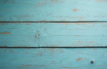 Poster - Shabby wooden background with light blue teal paint. Old rustic painted wood texture suitable for furniture, home interior, decor. Weathered paneling, surface perfect for product display, design.