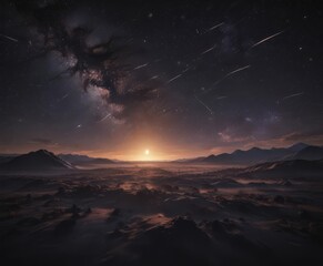 Wall Mural - myriad stars blaze across a velvet black sky, a breathtaking cosmic panorama , light, galactic