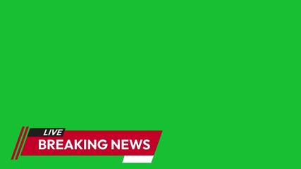 Poster - Breaking News Lower thirds collection with green screen, 4k animation. News, breaking, headline, reporting, live, news