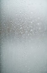 Aufkleber - Water drops flow down glass window. High humidity causes condensation. Natural raindrops pattern, abstract background. Moisture droplets, fog, steam, wet glass create peaceful mood.