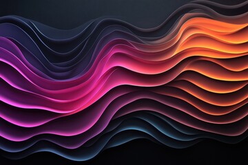 Fototapete - Colorful abstract light waves intertwining in a mesmerizing display, creating a vibrant atmosphere in contemporary art settings