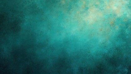 Fototapete - Abstract illustration, teal green grainy color background. Artistic design features textured layers. Ideal backdrop for digital art, website design, advertising. Grunge effect, space for text.