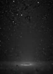Wall Mural - inky black backdrop, diamond-like stars scattered across , night, galaxy