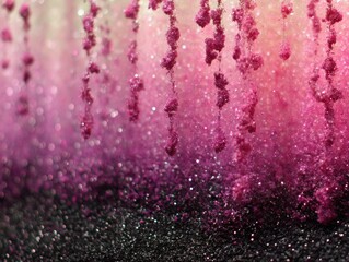 Poster - A Mesmerizing Display of Glittering Pink and Black Textures with Cascading Sparkles